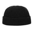 thumbnail image 1 of Yigetop Warm Hats for Women Fashion Unisex Keep Warm Winter Casual Knitted Hat Wool Hemming Hat Ski Hat Knit Hats for Women Black One Size, 1 of 1