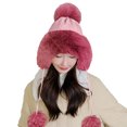 thumbnail image 1 of Yigetop Winter Hats for Women Women's Fashion Winter Hat Plush and Thicken Fashion Custom Warm Hats Wool Cap Hat Trapper Hat A One Size, 1 of 5