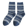 thumbnail image 1 of Yigetop Winter Socks for Women Womens Winter Stripe Socks Autumn and Winter Mid Tube Socks Fleece Thickened Warm Stockings Socks for Women Navy One Size, 1 of 4
