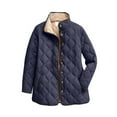 thumbnail image 1 of Yigetop Women's Outerwear, Plus Size Women's Winter Quilted Jackets Long Sleeve Button Down Puffer Jacket Lightweight Padded Outerwear Coats Plus Size Fall Jackets for Women Dark Blue 3XL, 1 of 9