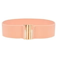 thumbnail image 1 of Belts for Women! Yigetop Fashion Lady Wide Belts Women Wide Elastic Belt Buckle Waist Dress Stretch Womens Belt Pink One Size, 1 of 2