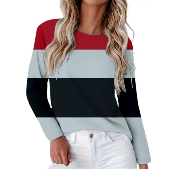 Yigetop Womens Fall Clothes, Long Sleeve Shirts for Women Womens T Shirts Long Sleeve Crew Neck Shirts Basic Tee Sort Comfy Printed Tops Blouse Ladies Tops and Blouses White XL