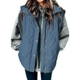 thumbnail image 1 of Yigetop Womens Puffer Vest Cropped Puffer Vest Women Lightweight Quilted Stand Collar Sleeveless Jackets Fall Winter 2025 Zip Up Coat Cropped Puffer Vest Blue L, 1 of 1