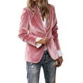thumbnail image 1 of Yigetop Womens Velvet Blazer Women's Velvet Suit Jackets Button Up Fall Winter Outerwear Work Coats 2025 Velvet Blazer Women A L, 1 of 2