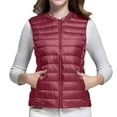 thumbnail image 1 of Yigetop Womens Vest Women Vest Cultivate one Morality Warm V Neck Thin Down Vest inside Puffer Vests for Women 2024 Trendy Wine 2XL, 1 of 5