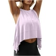 thumbnail image 1 of Yigetop Workout Tops for Women Women Activewear Running Workouts Yoga Sport Tank Tops Shirt Womens Tank Tops Purple S, 1 of 7