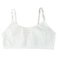 thumbnail image 1 of Cnuiaeg Girls' Training Bra Cotton Stretch Seamless Bralette Starter Bras,Color White,Size 12-15 Years, 1 of 4