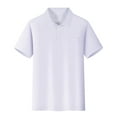 thumbnail image 1 of Yigsgc Kids Boys Girls School Uniform Performance Polo Shirt with Pocket Button Closure,Color White,Size 4-5 Years, 1 of 6