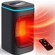 Yihee Space Heaters for Home, Portable Heater with Remote, 1500W PTC Electric Heater with Thermostat for Inside, 2/4/6h Timer, Office,Home