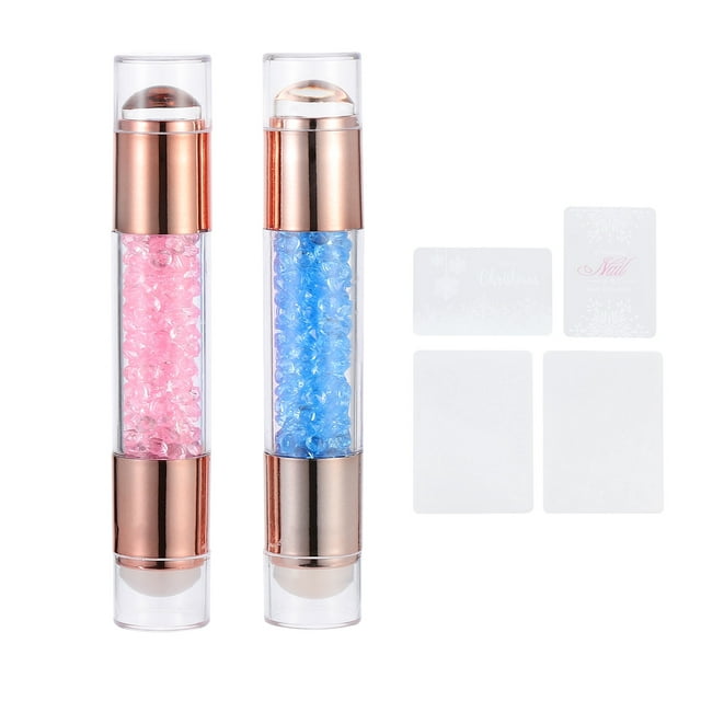 Yiho 2pcs Double-Sided Nail Stamper Tool for DIY Nails