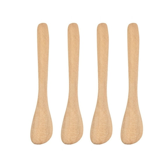 Yiho 4pcs Wooden Spreader Set for Butter, Cheese, Jam & Condiments