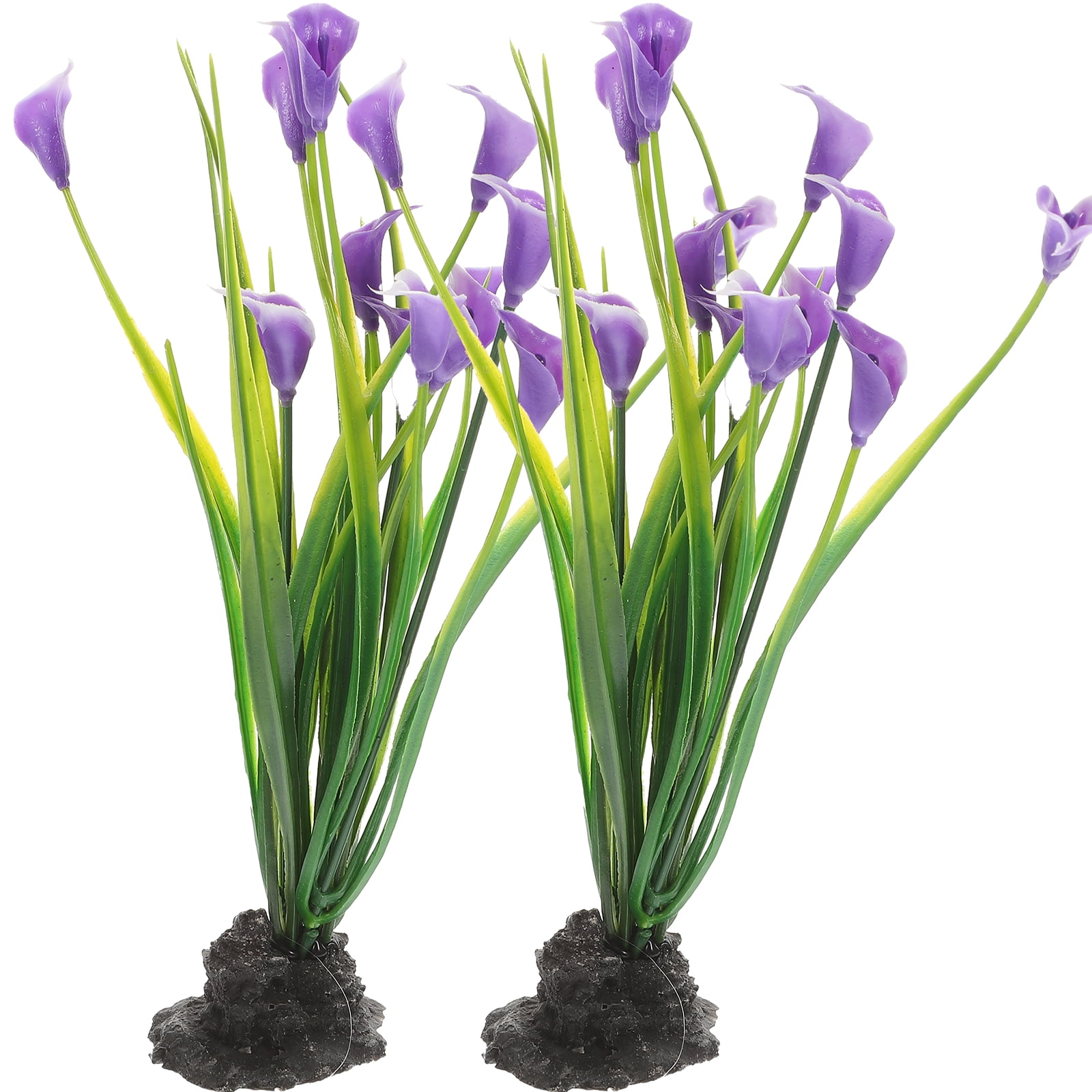 Yiho Fish Tank Plant Green Leaves Fake Aquarium Plants Betta Fish