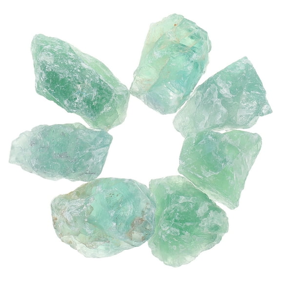 Yiho Green Fluorite Rough Stones for Tumbling, Cabbing, Meditation - 300g