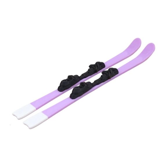 Yihuala 1:12 Scale Miniature Snow Skis Dollhouses Small Skiing Board Model Dollhouses Decorations Accessories