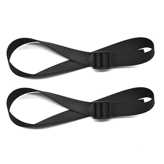 Yihuala 1 Pair Rowing Machine Accessories Set Strong Polyester Replacement Foot Straps Adjustable Length Light Weight Design