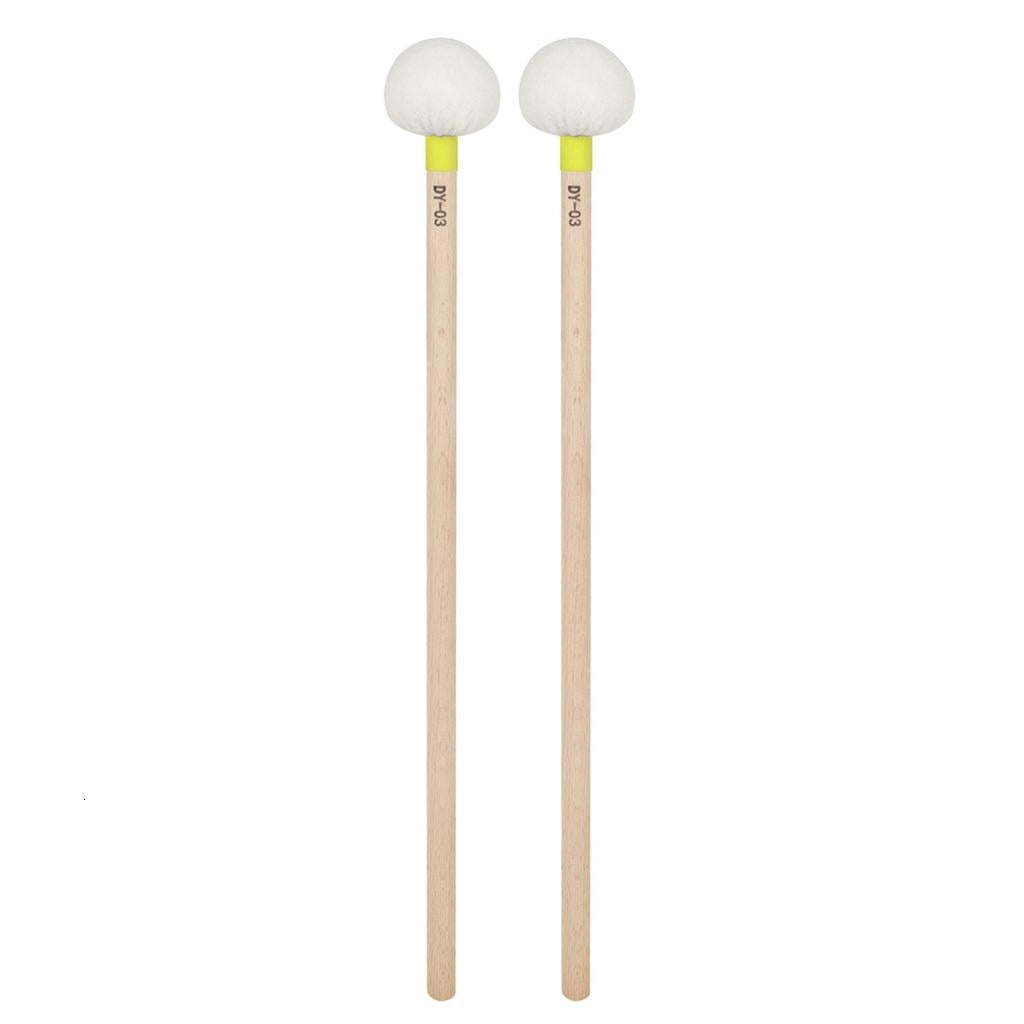 Yihuala 1 Pair Timpani Drum Stick Felt Drumstick Hammer Percussion Band Stick Drum Percussion Accessory