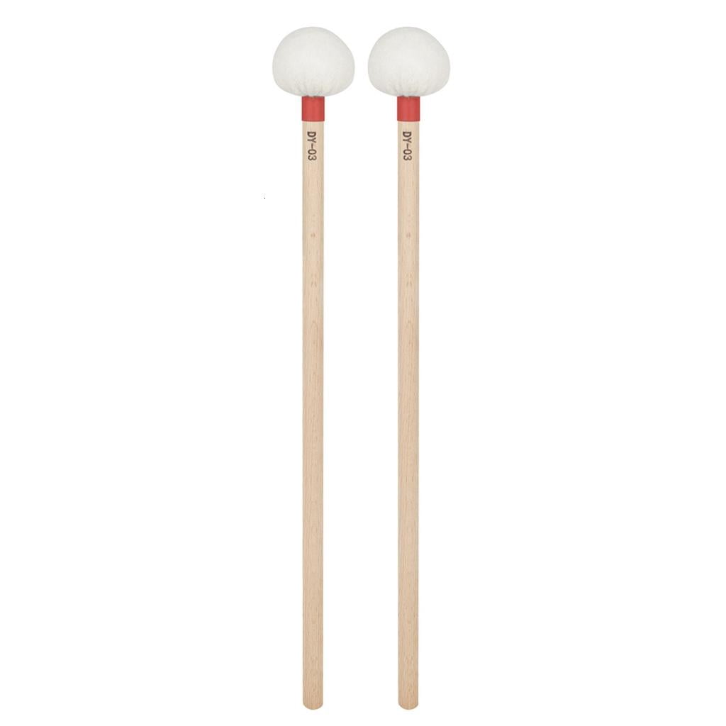 Yihuala 1 Pair Timpani Drum Stick Felt Drumstick Hammer Percussion Band Stick Drum Percussion Accessory