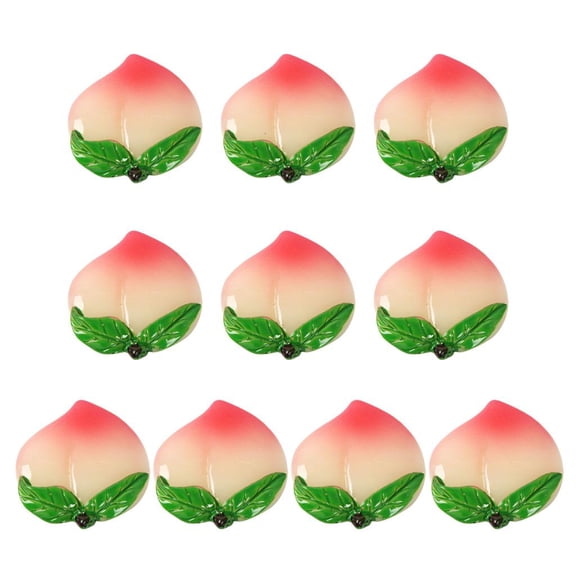 Yihuala 10 Pcs Artificial Pineapple/Watermelon/Peach/Strawberry Slices Blocks Simulation Fake Fruit Model Photography Props for Party Kitchen Wedding Decoration Cognitive