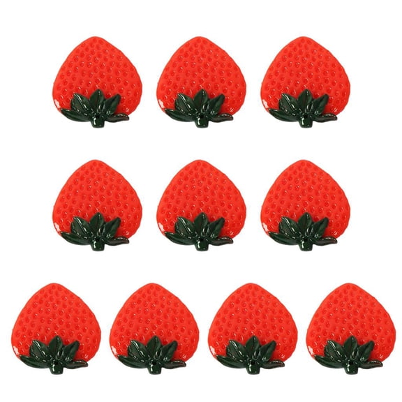 Yihuala 10 Pcs Artificial Pineapple/Watermelon/Peach/Strawberry Slices Blocks Simulation Fake Fruit Model Photography Props for Party Kitchen Wedding Decoration Cognitive