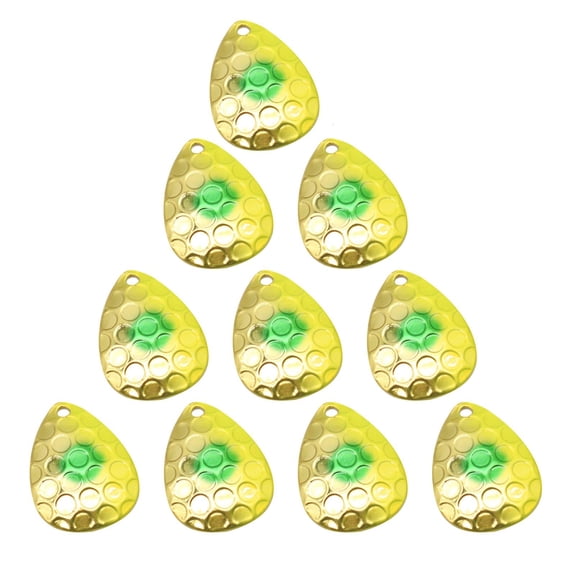 Yihuala 10Pcs Colorful Lure Baits Spinner Metal Lure Ice Bass Fishing Saltwater Baits Spinner Fish Lure