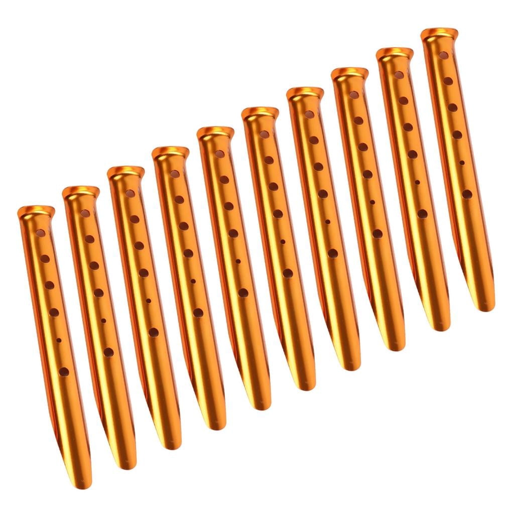 Yihuala 10lots Winds Stakes Portables Tent Pegs Multifunctional Beach Tent Pegs for Camping Travel and Adventure