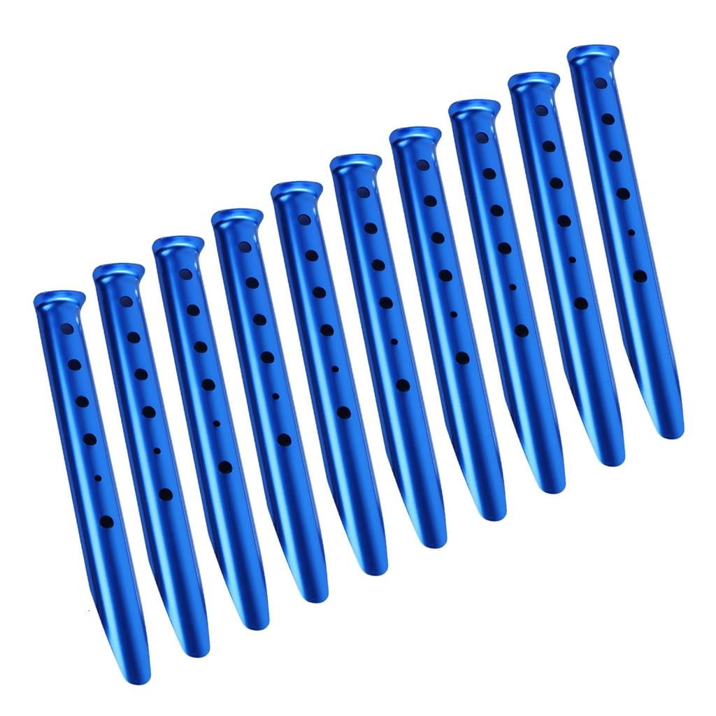 Yihuala 10lots Winds Stakes Portables Tent Pegs Multifunctional Beach Tent Pegs for Camping Travel and Adventure