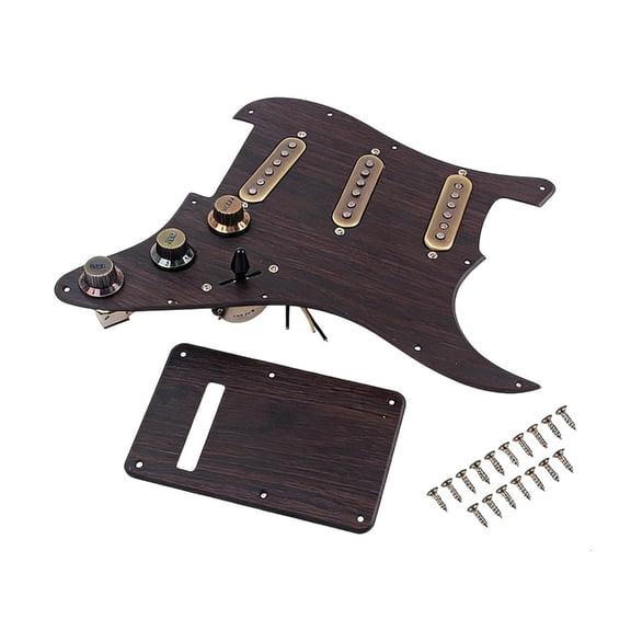 Yihuala 11 Holes Electric Guitar Single Coil Pickup Pickguard Loaded Prewired Pickguard Replacement Set Prewired Scratch Plate