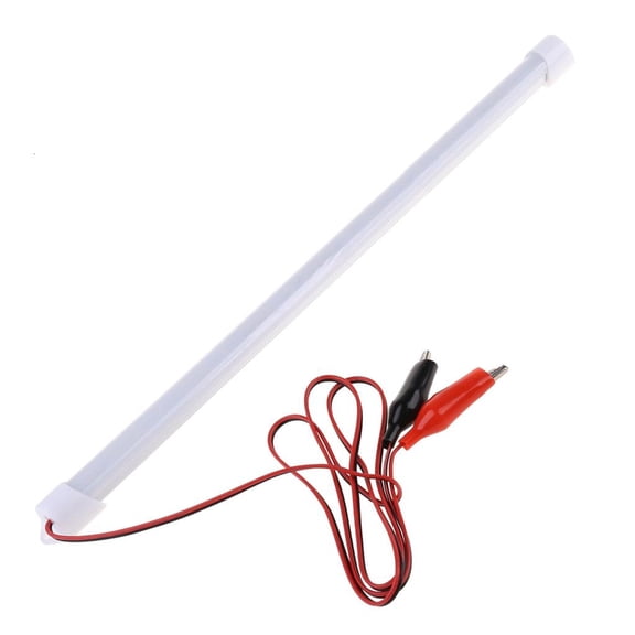Yihuala 12V Car LED Interior Light Strips 36LED Hard Rigid Tube Strips Lamp with Alligators Clip Wire Indoor Ceiling Lights