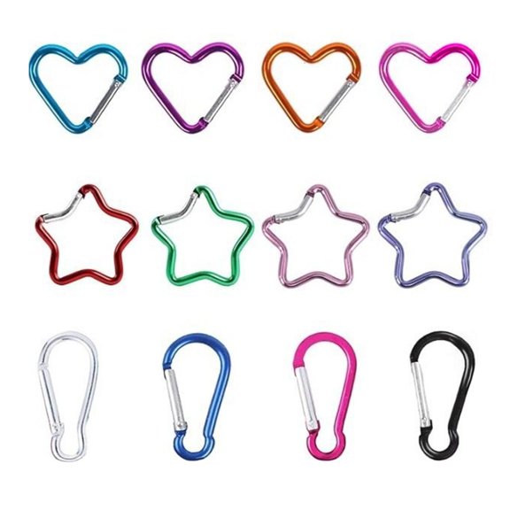 Yihuala 12pcs Rustproof Carabiner Clip Camping Survival Carabiner Load Bearing Carabiner for Practical Everyday Application