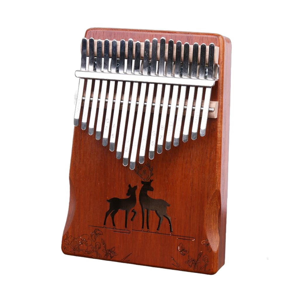 Yihuala 17 Finger Piano Thumb Instrument for Adults Beginners Birthday Musical 17 Keys Kalimba Wood Thumb Piano