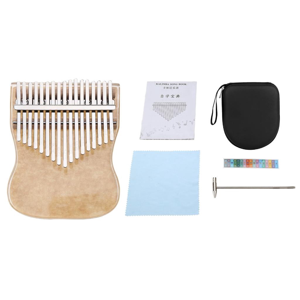 Yihuala 17 Keys Thumb Piano Portable Acrylic Finger Piano Easy to Learn Kalimba Professionals Beginners Piano Gifts
