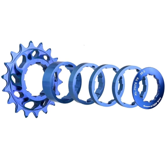 Yihuala 18T Single Speed Cogs High Strength Freewheels Bicycles Flywheel Sprocket Part for Fixed Gear Bike Easily Install