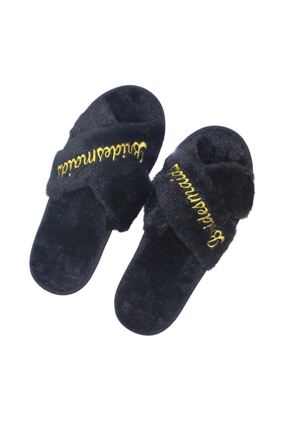 1pair Comfortable Bridal Slippers Personality Wedding Name Antiskid Slipper for Weddings and Parties