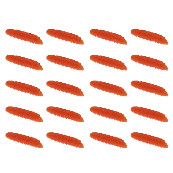 Yihuala 20Pcs Soft Maggot Fishing Lures With High Buoyancy Design Simulation Grub Soft Baits for Lake River And Sea Angling