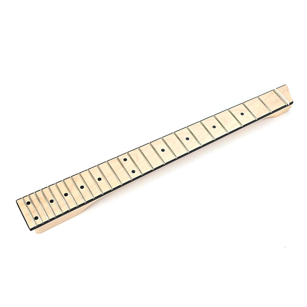 Yihuala 25 Fret Electric Guitar Bridge Neck Headless Maple Wood Electric Instrument Guitar Neck Electric Guitar Neck Parts