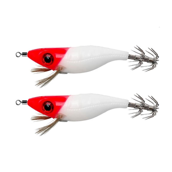 Yihuala 2Pcs Artificial Shrimp Cuttlefish Round Belly Fish Baits for Enhances Attractions Fishing Lures for Fishing