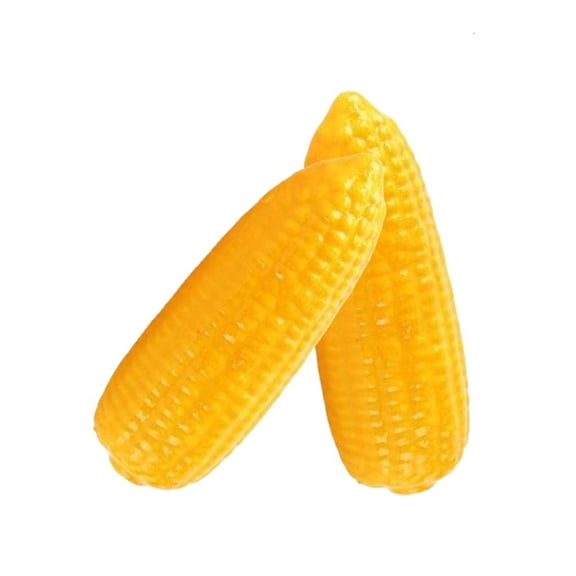 Yihuala 2Pcs Realistic Corn Cobs Simulation Corn Artificial Corn Vegetable for Kitchen Shop Display Thanksgiving Decoration