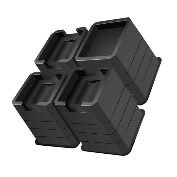 Yihuala 2in/3in/4in Bed Risers with Lockable Wheel Heavy Duty Leg Risers for Table Sofa Couch Multifunctional Easy Installation