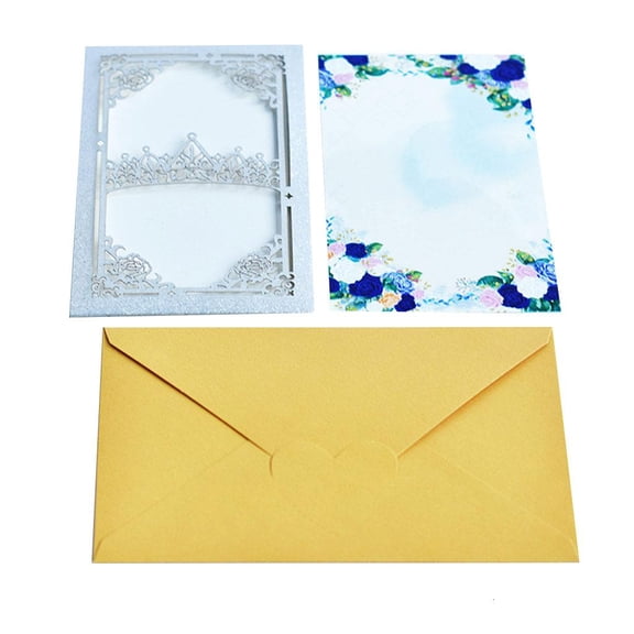 Yihuala 3D Hollow Cut Wedding Invitations Cards with Envelopes for Wedding Bridal Shower