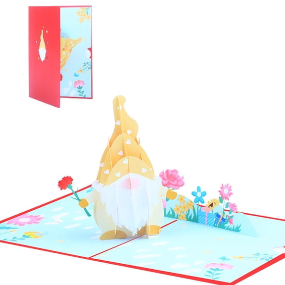 Yihuala 3D for Up Cards Mother's Day Greeting Cards for Mom Wife Flower Bouquet Postcards with Envelope for All Occasi