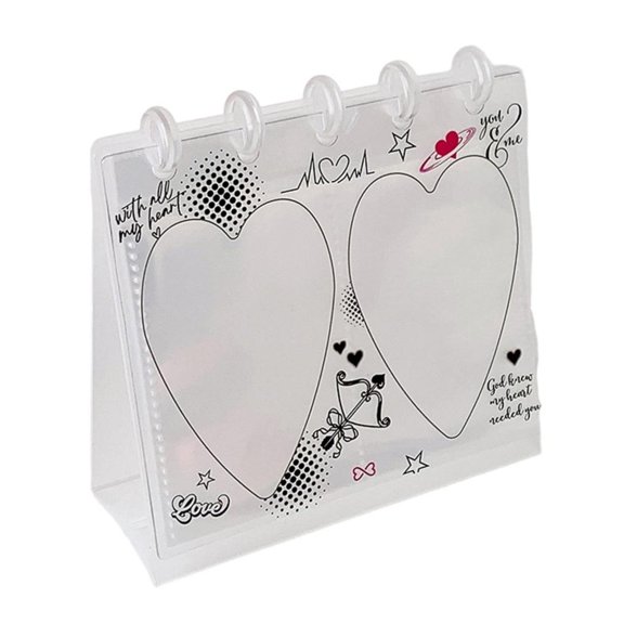 Yihuala 3Inch Clear Photocard Holder Stand Minis Calendar Album Tabletop Picture Frame Decor