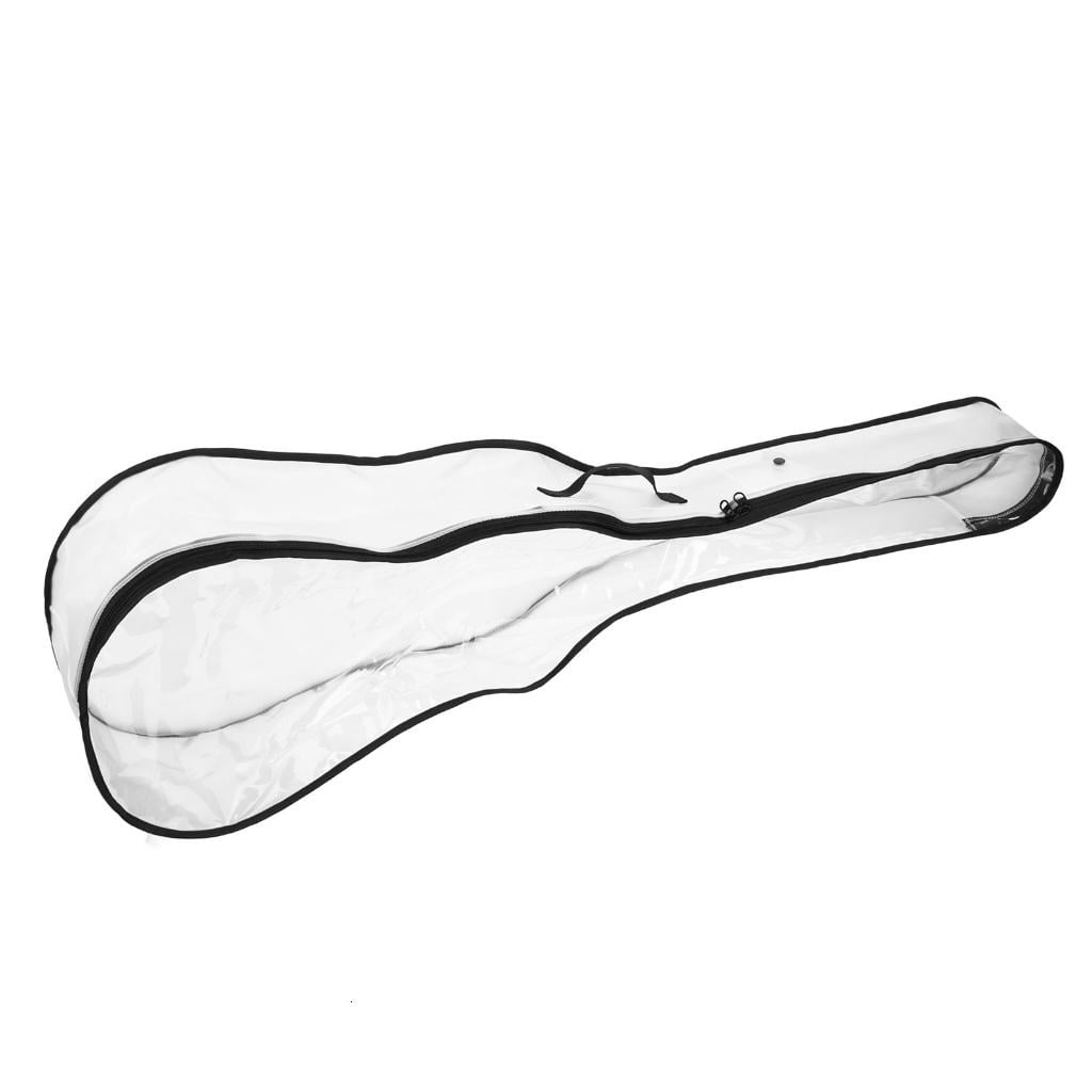 Yihuala 40/41inch Electric Guitar Clear Cover with Side Storage Pocket Guitar Case Easy to Carry