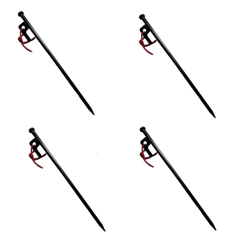 Yihuala 4Pcs Campings Peg Tent Stakes Heavy Dutys Tent Peg Outdoor Ground Nails Highly Strength Steel Ground Nails Peg