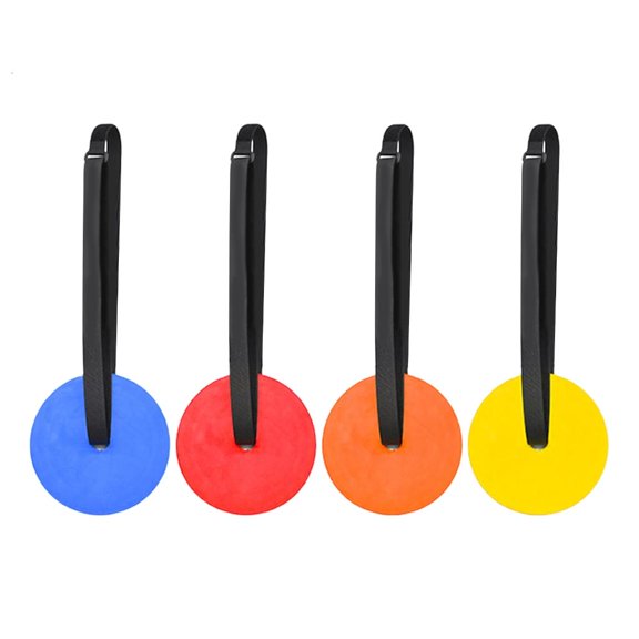 Yihuala 4Pcs Football Training Targets Plate Practice Tool Soccer Goal Targets Football Training Disc with Adjustable Straps