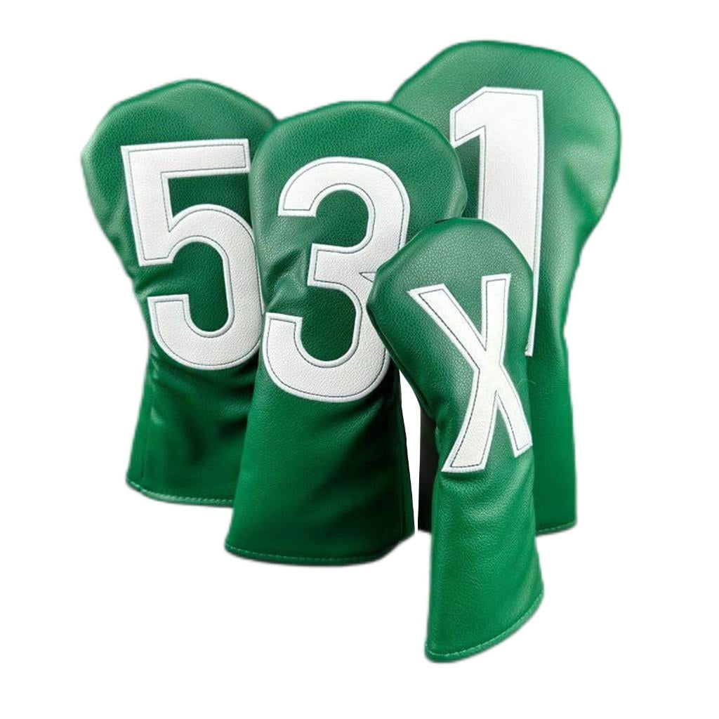 Yihuala 4Pcs PU Golfs Mallets Putter Headcover Golfs Club Head Covers Men Women Golfs Driver Golfs Club Covers Iron Headcover