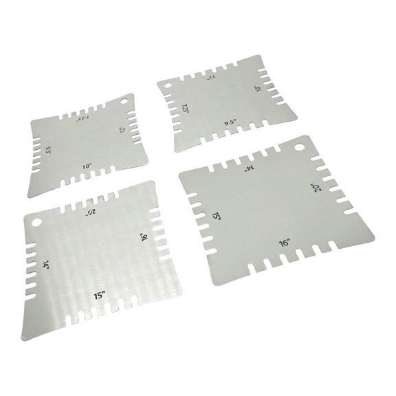 Yihuala 4Pcs Professional Metal Guitar Fretboard Gauges Fretboard Measuring Tool for Accurate Musical Instrument Setup