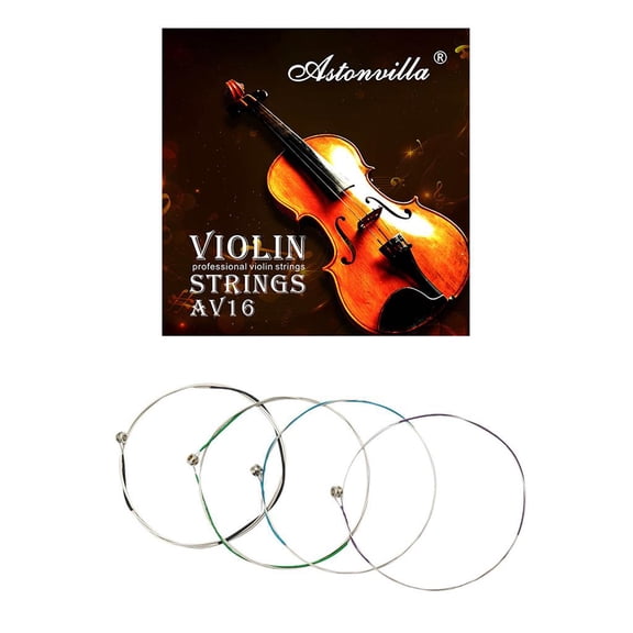 Yihuala 4Pcs/Set Violin Strings G-D-A-E String Steel Violin Fiddle Strings for Instruments 4/4 3/4 1/2 1/4 Violin