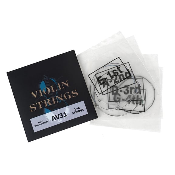 Yihuala 4pcs Copper Alloy Violin Strings Long Lasting and Resonant Sound for 4/4 3/4 Violins Fiddle Strings Rich Sounds Strings