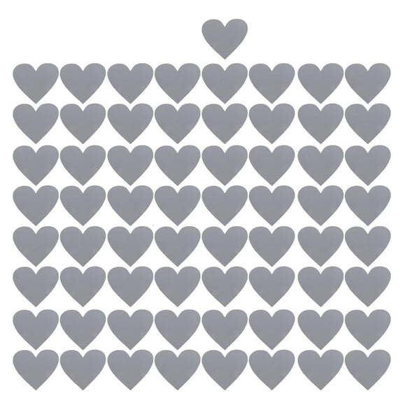 Yihuala 50Pcs Heart Shaped Scratch Off Sticker Secrets Code Cover Game Wedding Message Sticker