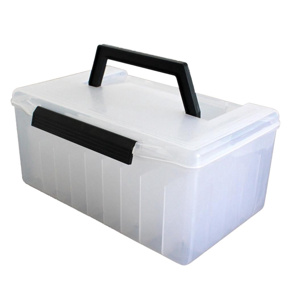 Yihuala 52 Grids Plastics Fishing Tackle Box Portable Squid Jigs Hard Lures Tool Case Fishing Lined Box Fishing Accessories